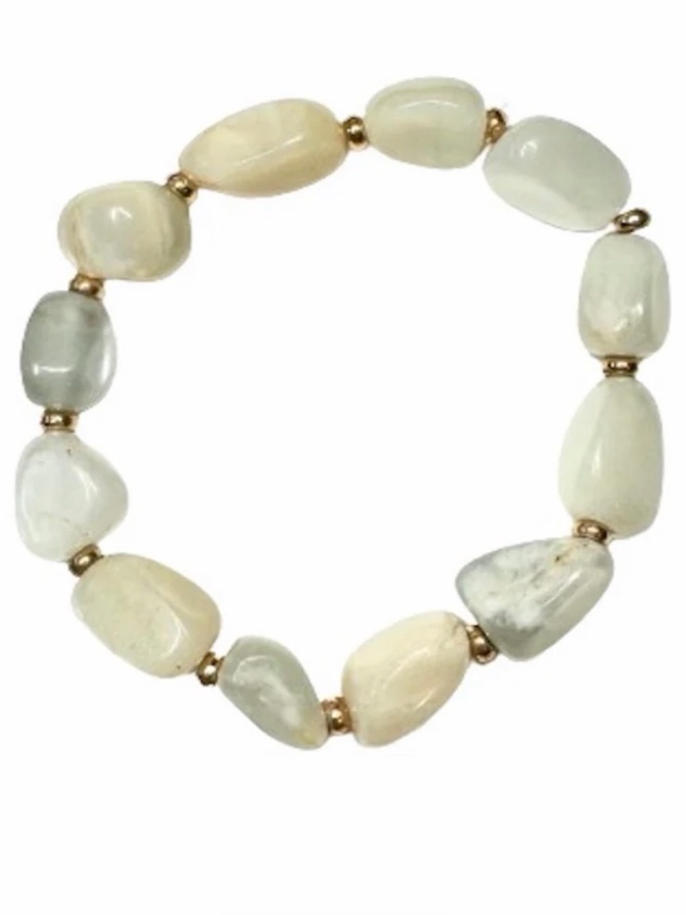Heather Ford Moonstone Bracelet Lt. Sage Green Genuine Beads NWT